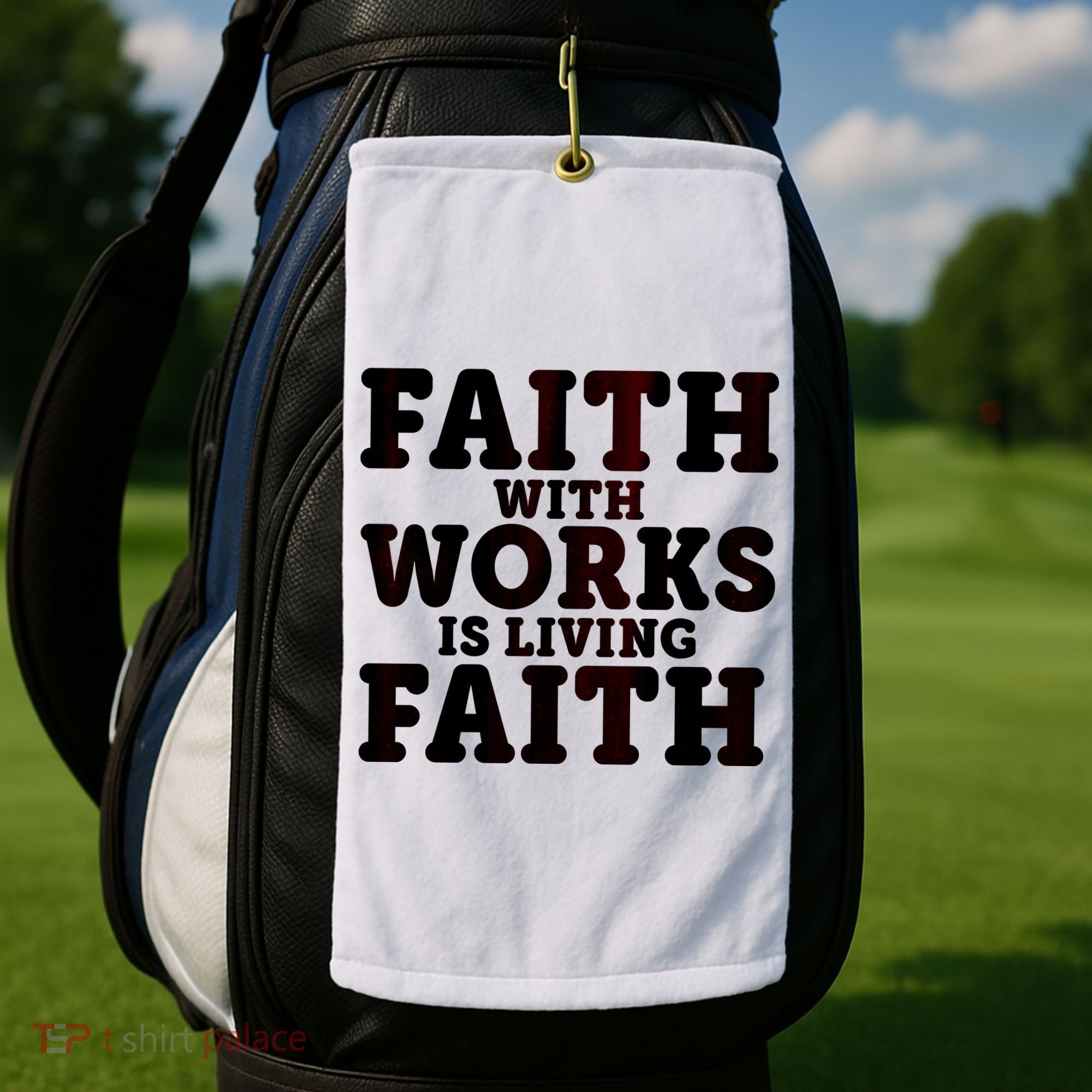 Faith With Works Is Living Faith Golf Towel