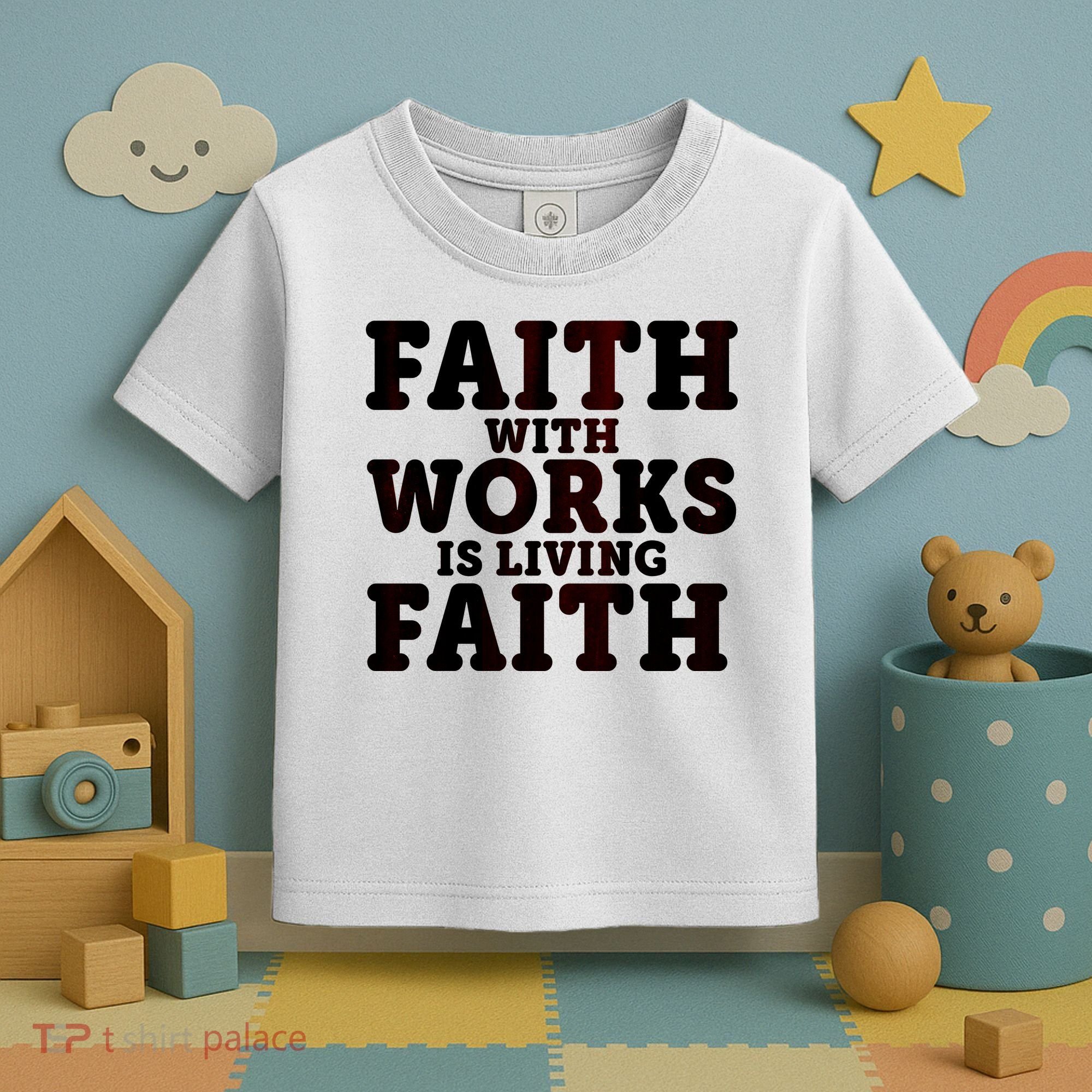 Faith With Works Is Living Faith Toddler T-Shirt