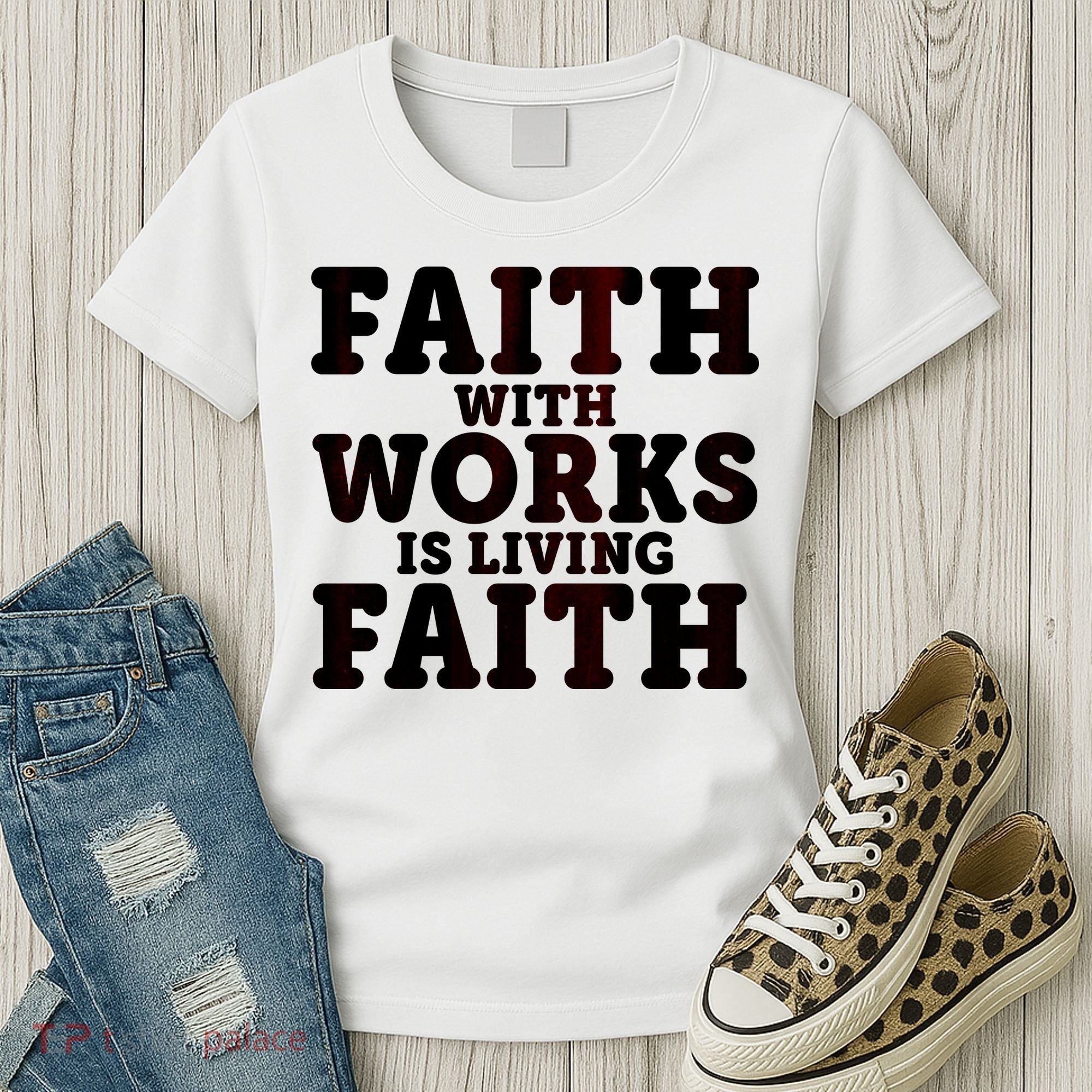 Faith With Works Is Living Faith Women's T-Shirt
