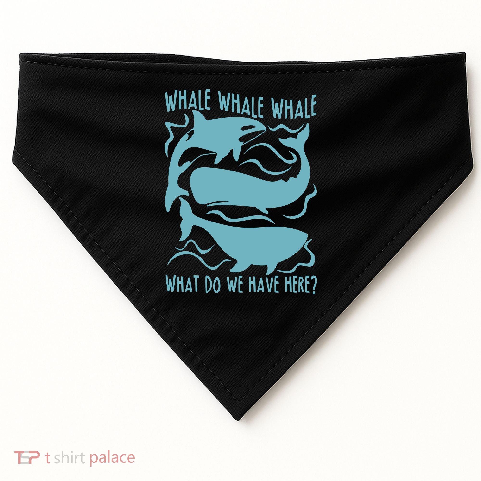 Funny Whale What Do We Have Here USA-Made Doggie Bandana