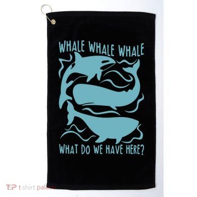 Funny Whale What Do We Have Here Golf Towel