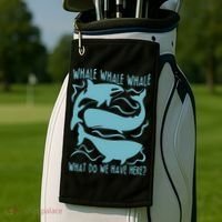 Funny Whale What Do We Have Here Golf Towel thumb 2