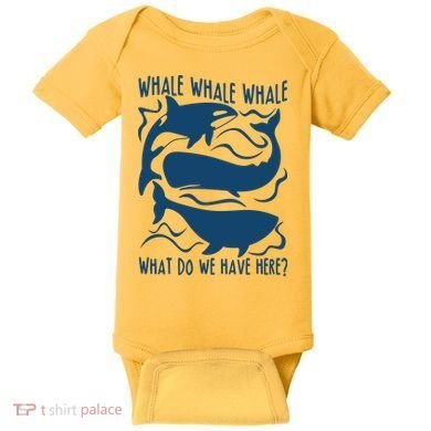 Funny Whale What Do We Have Here Baby Bodysuit