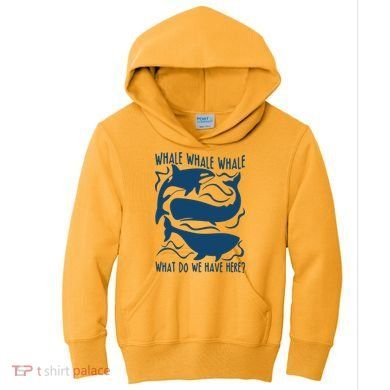 Funny Whale What Do We Have Here Kids Hoodie