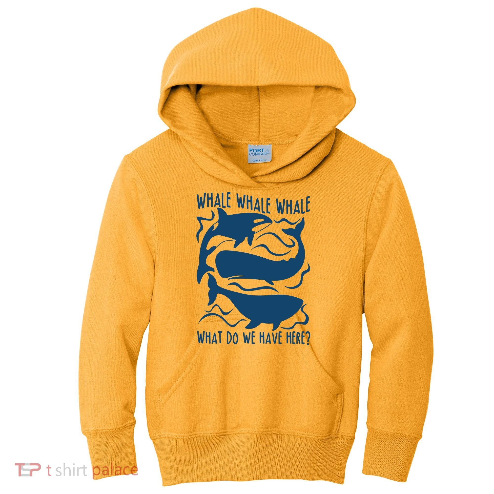 Funny Whale What Do We Have Here Kids Hoodie