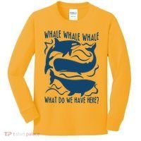 Funny Whale What Do We Have Here Kids Long Sleeve Shirt thumb 0