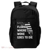 Florida Where Woke Goes To Die Funny Retro Backpack thumb 0