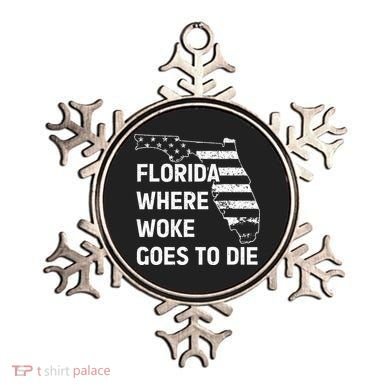 Florida Where Woke Goes To Die Funny Retro Ornament