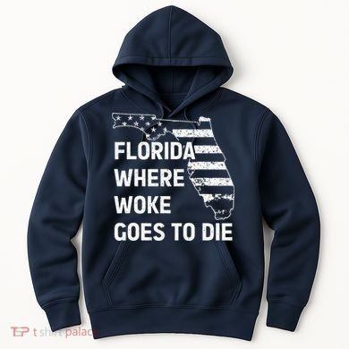 Florida Where Woke Goes To Die Funny Retro Hoodie