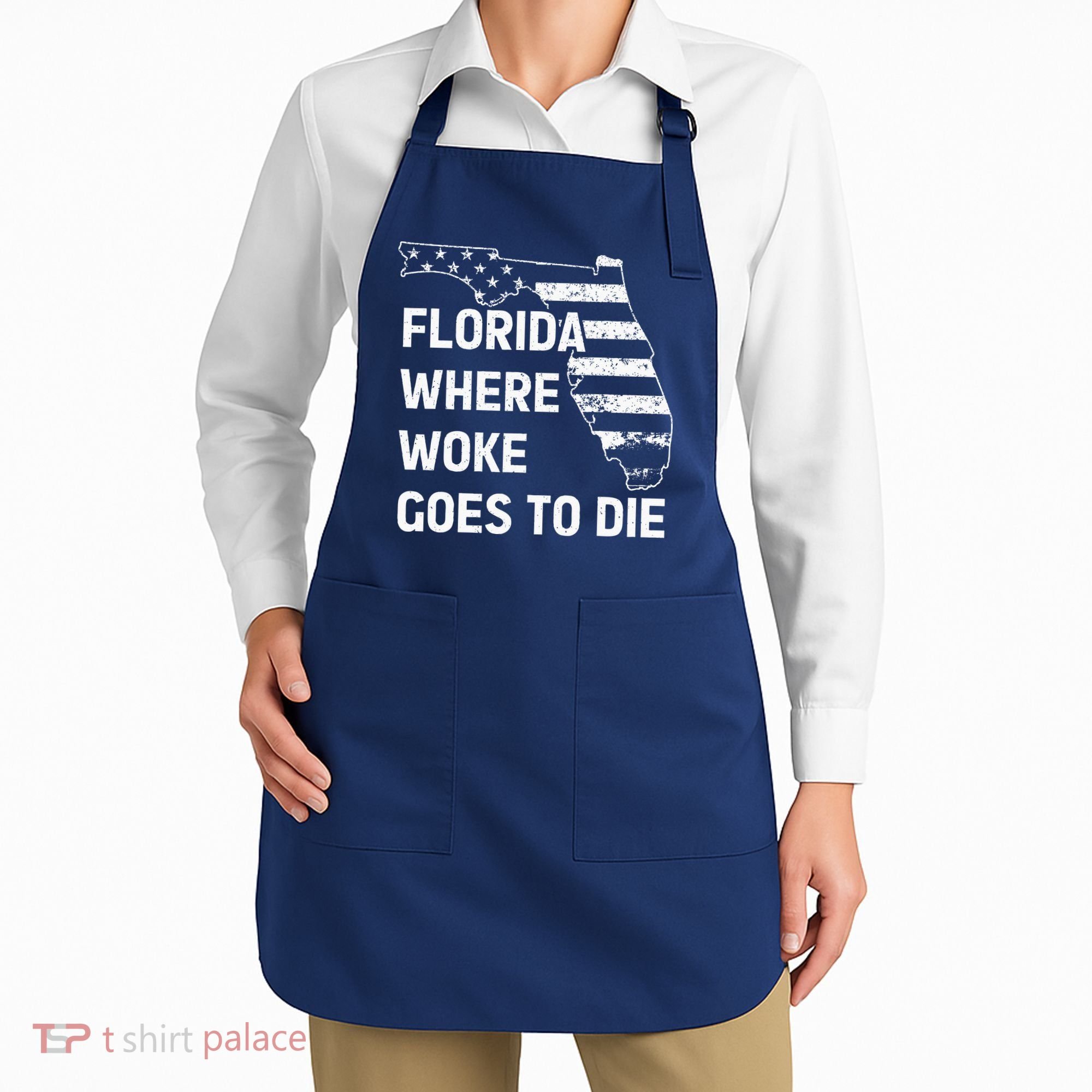 Florida Where Woke Goes To Die Funny Retro Apron