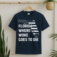 Florida Where Woke Goes To Die Funny Retro T-Shirt thumb 2