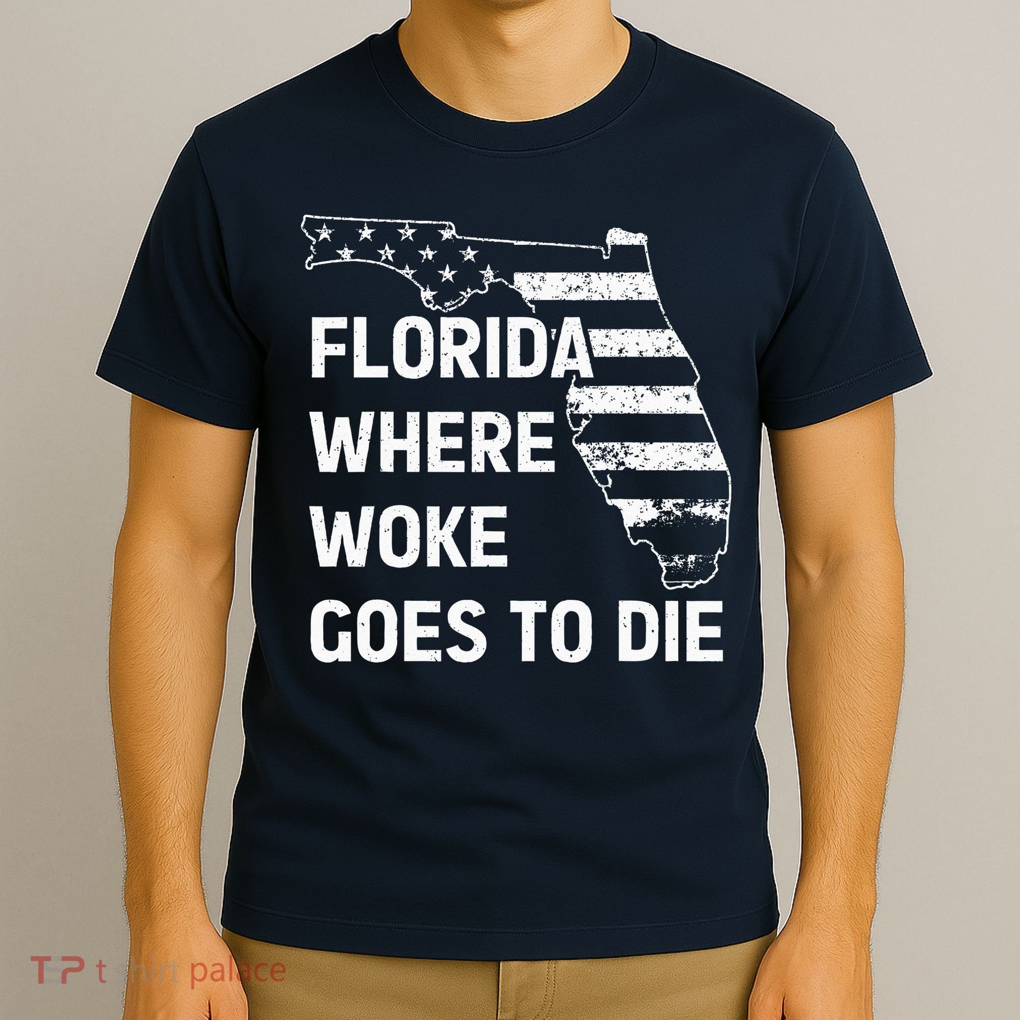 Florida Where Woke Goes To Die Funny Retro T-Shirt