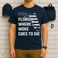 Florida Where Woke Goes To Die Funny Retro T-Shirt thumb 6