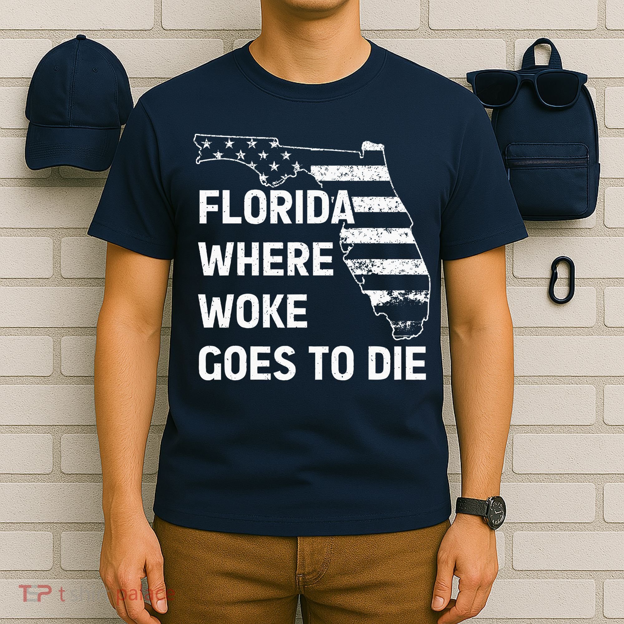Florida Where Woke Goes To Die Funny Retro T-Shirt