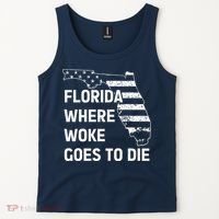 Florida Where Woke Goes To Die Funny Retro Tank Top thumb 2
