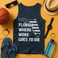 Florida Where Woke Goes To Die Funny Retro Tank Top thumb 4