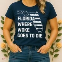 Florida Where Woke Goes To Die Funny Retro Women's T-Shirt thumb 2