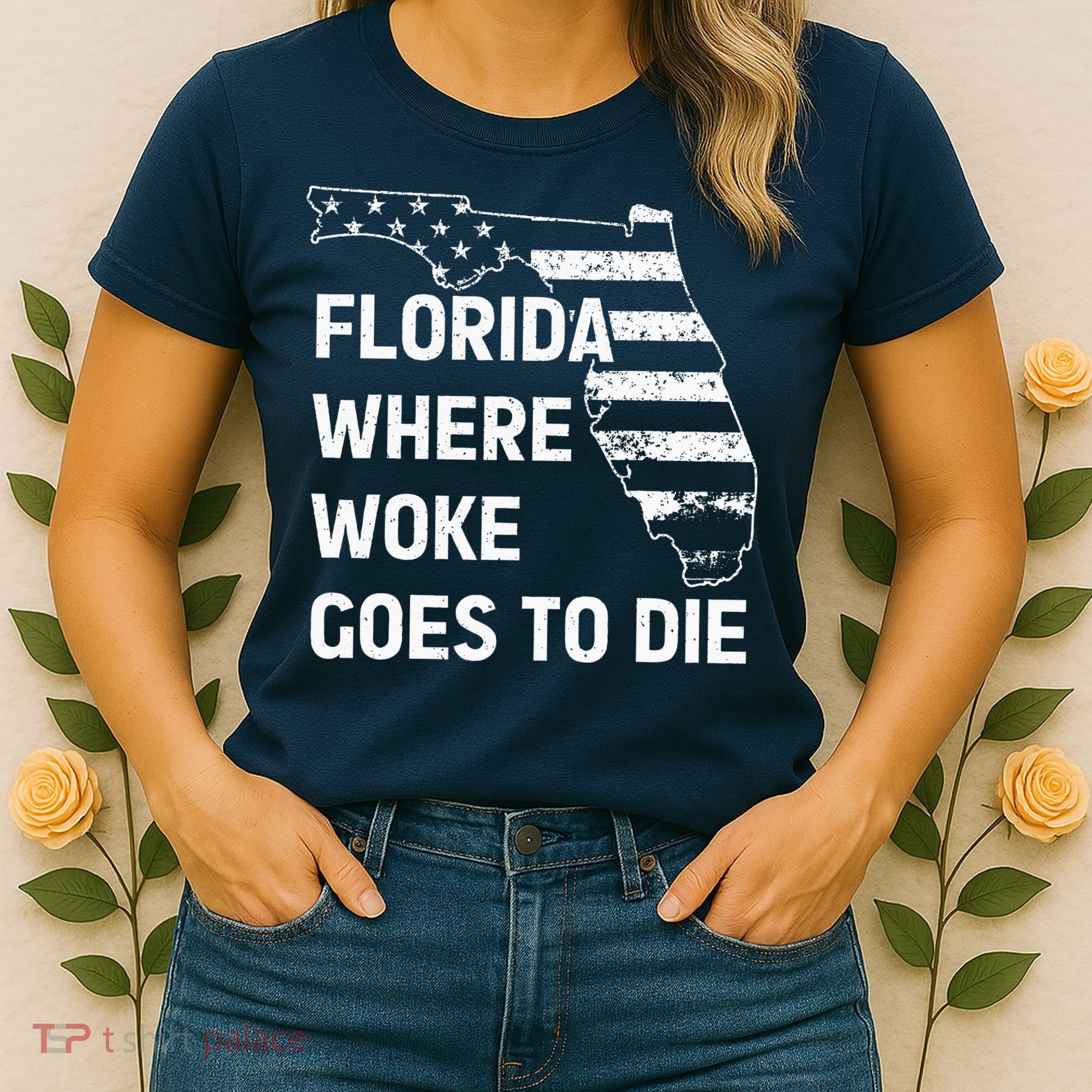 Florida Where Woke Goes To Die Funny Retro Women's T-Shirt
