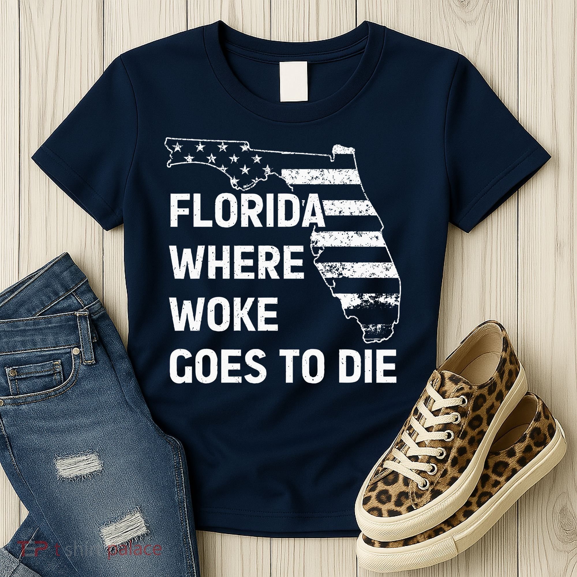 Florida Where Woke Goes To Die Funny Retro Women's T-Shirt