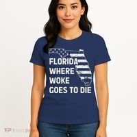 Florida Where Woke Goes To Die Funny Retro Women's T-Shirt thumb 4