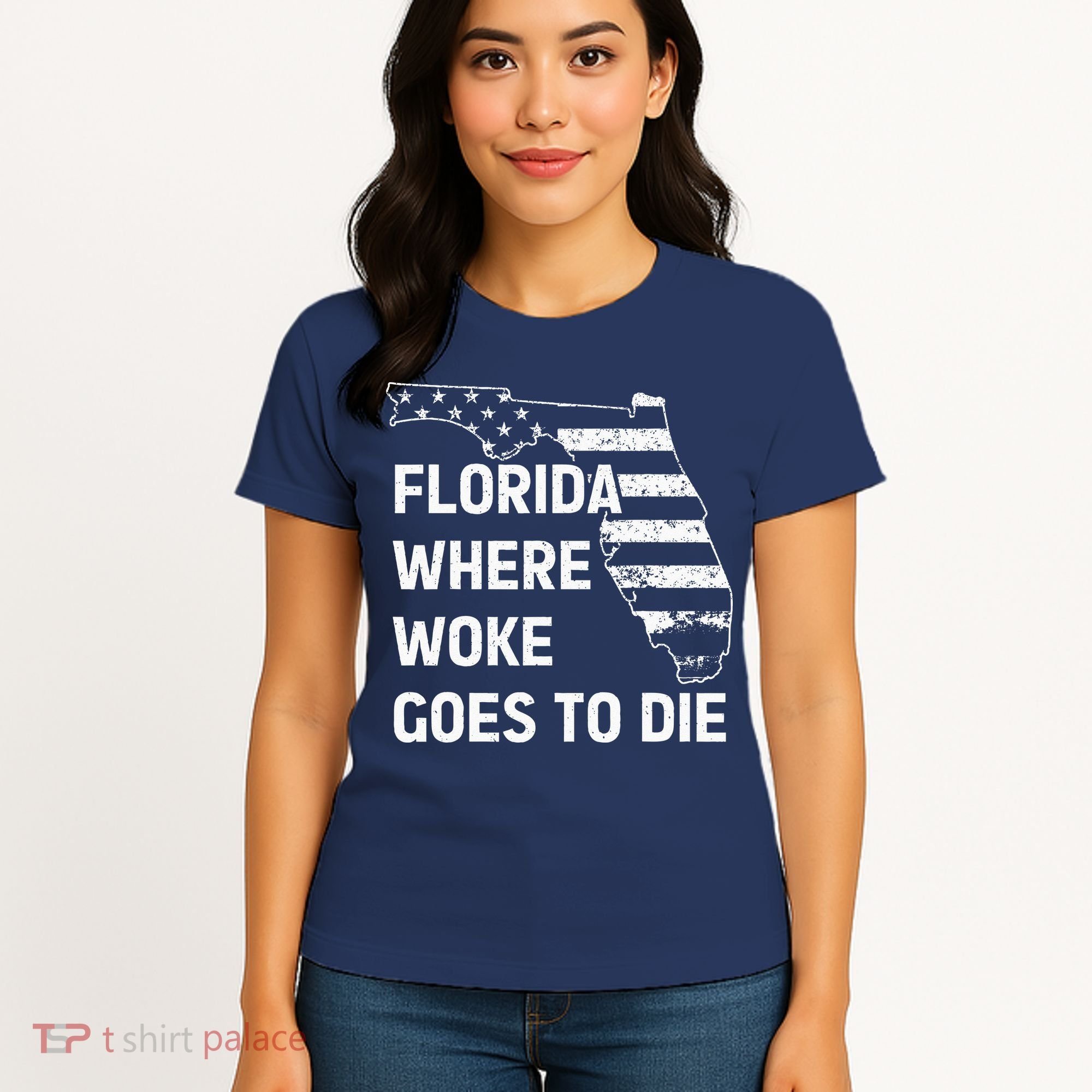Florida Where Woke Goes To Die Funny Retro Women's T-Shirt