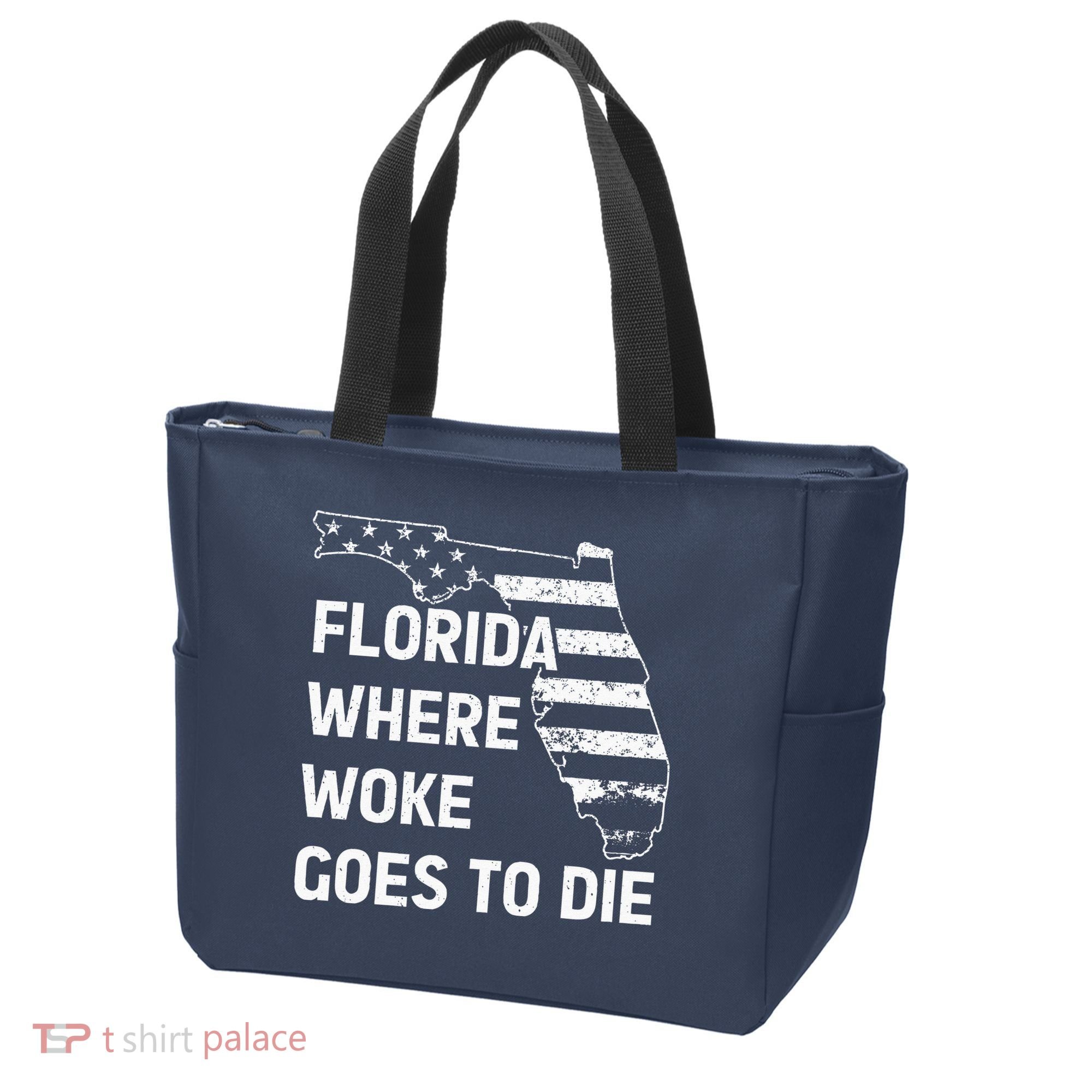 Florida Where Woke Goes To Die Funny Retro Tote Bag