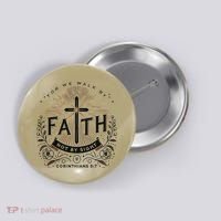 For We Walk Faith Not By Sight Christian Bible Verse Button thumb 0