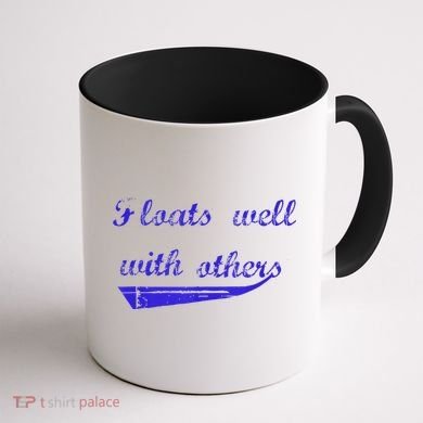 Floats Well With Others Coffee Mug back