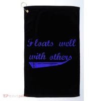 Floats Well With Others Golf Towel thumb 0