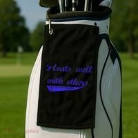 Floats Well With Others Golf Towel thumb 2
