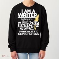 Fantasy World With Unrealistic Expectations Author Writer Women's Sweatshirt thumb 0