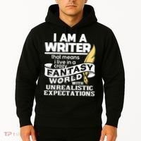 Fantasy World With Unrealistic Expectations Author Writer Hoodie thumb 2