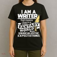 Fantasy World With Unrealistic Expectations Author Writer T-Shirt thumb 4