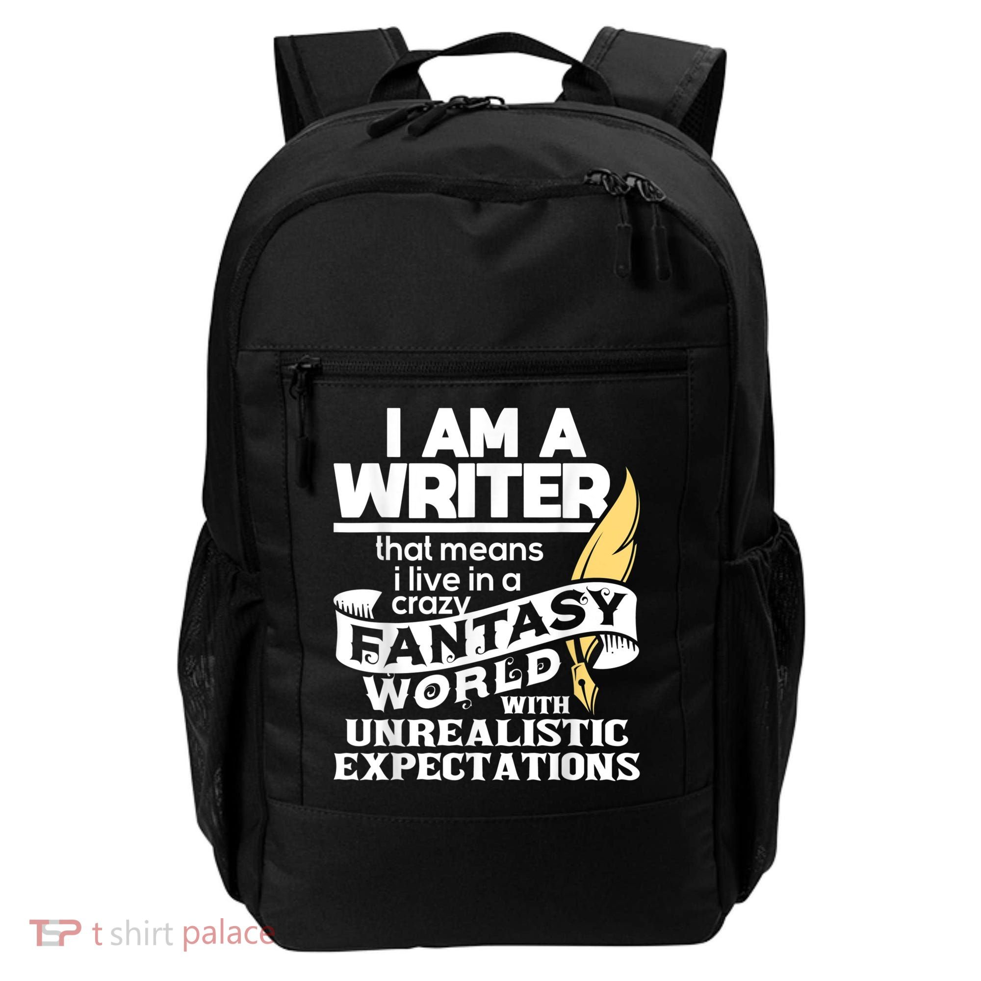 Fantasy World With Unrealistic Expectations Author Writer Backpack