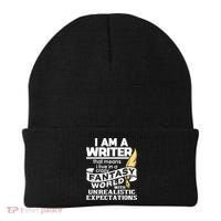 Fantasy World With Unrealistic Expectations Author Writer Beanie thumb 0