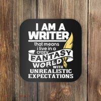 Fantasy World With Unrealistic Expectations Author Writer Coaster thumb 0
