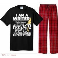 Fantasy World With Unrealistic Expectations Author Writer Pajama Set thumb 0