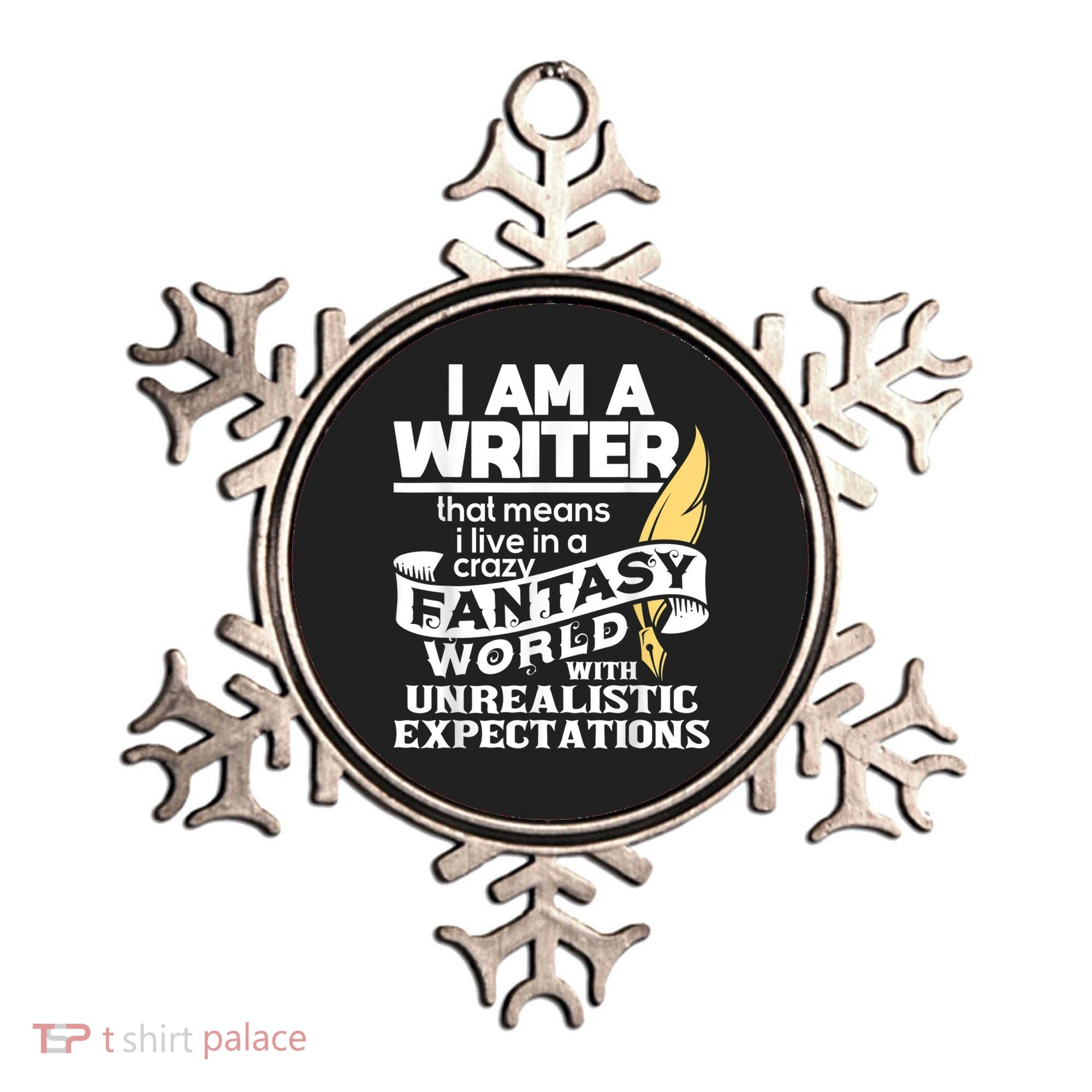 Fantasy World With Unrealistic Expectations Author Writer Ornament