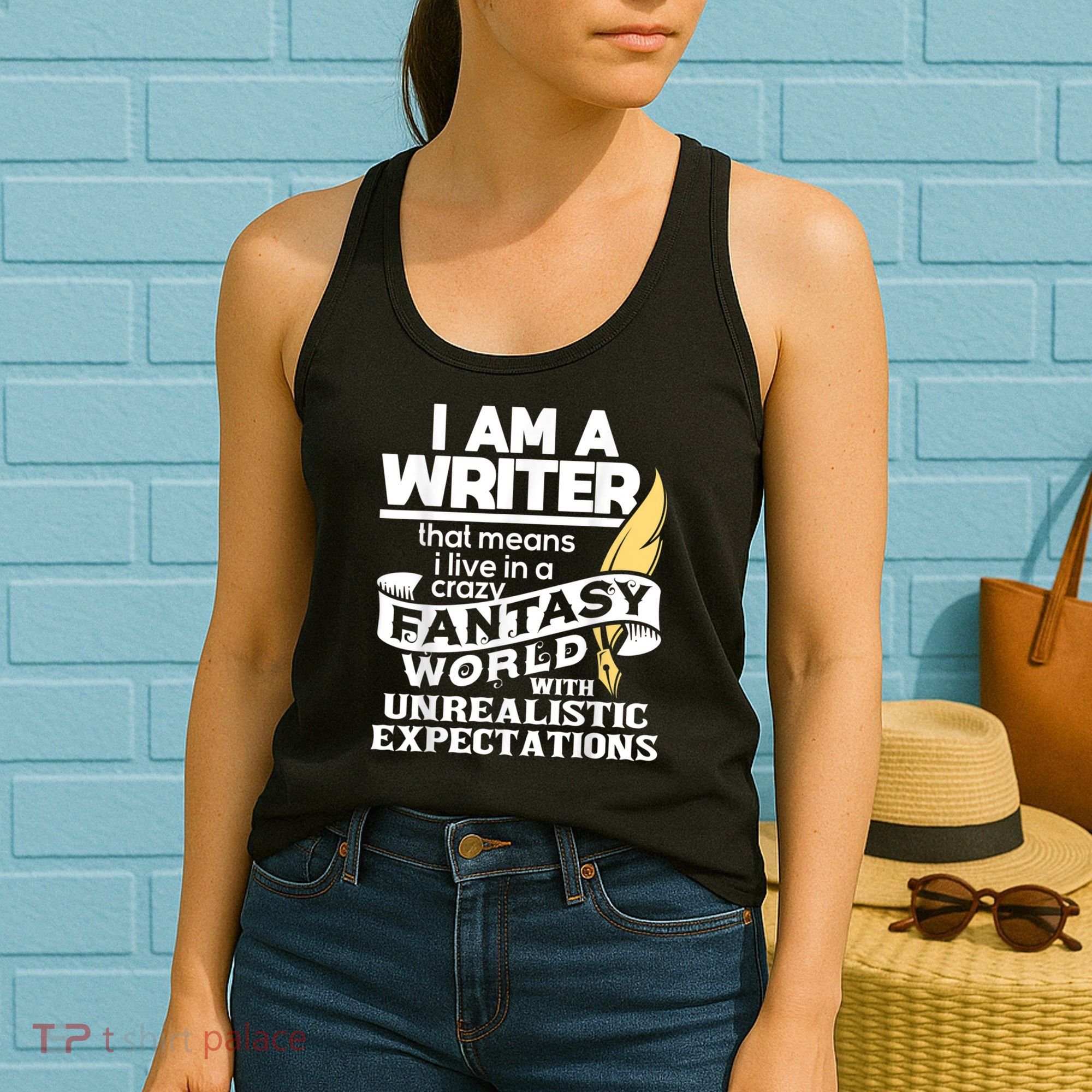 Fantasy World With Unrealistic Expectations Author Writer Women's Tank Top
