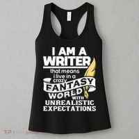 Fantasy World With Unrealistic Expectations Author Writer Women's Tank Top thumb 3