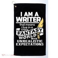 Fantasy World With Unrealistic Expectations Author Writer Golf Towel thumb 0