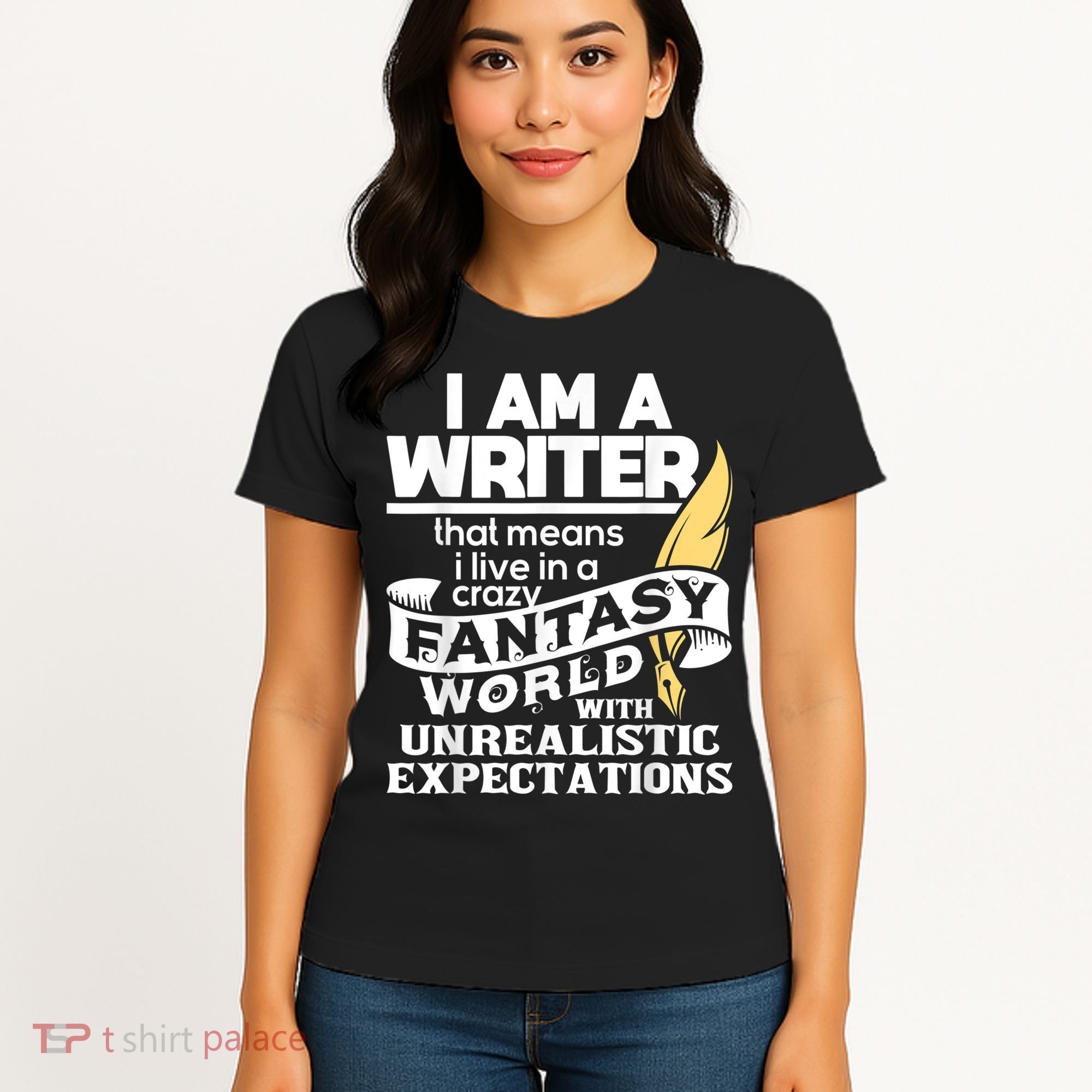 Fantasy World With Unrealistic Expectations Author Writer Women's T-Shirt