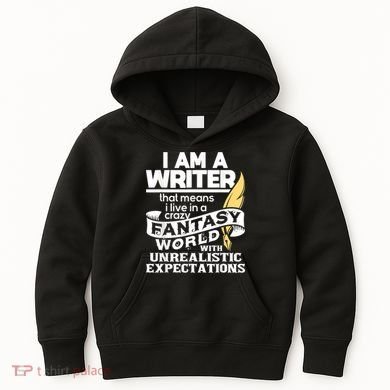Fantasy World With Unrealistic Expectations Author Writer Kids Hoodie