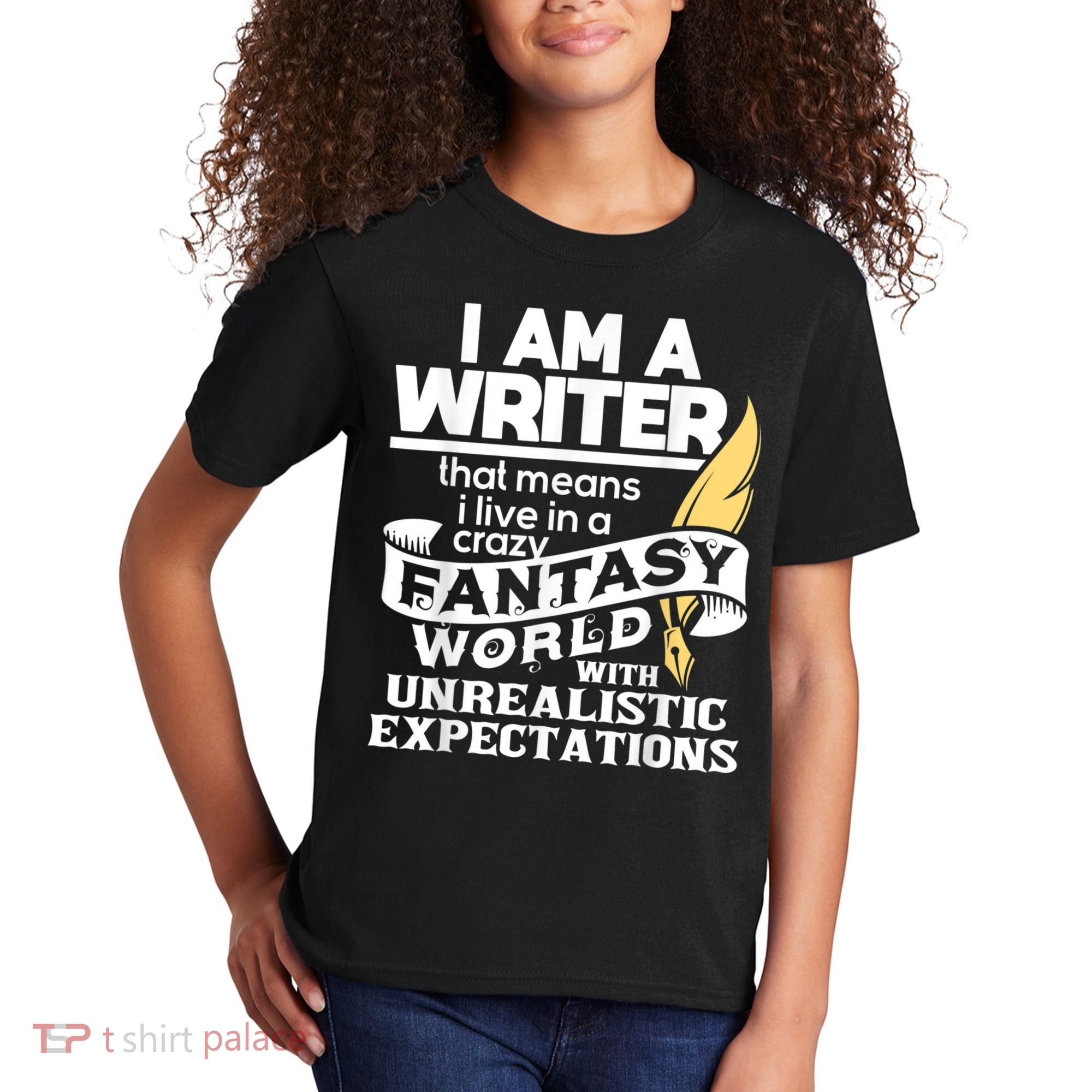 Fantasy World With Unrealistic Expectations Author Writer Kids T-Shirt