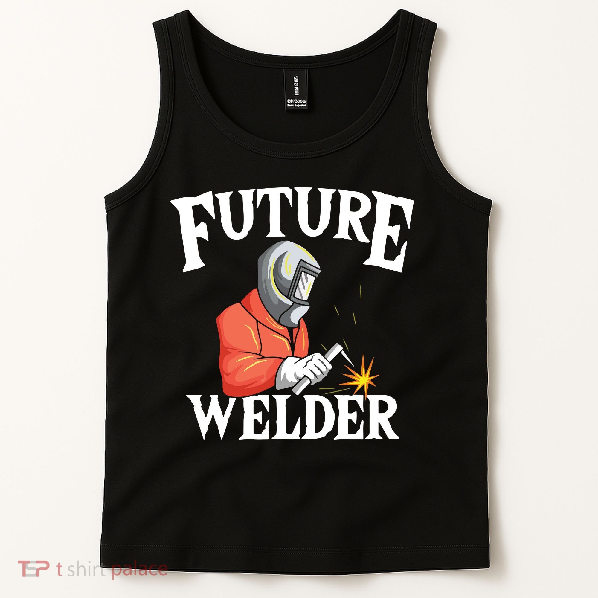 Future Welder Welding Helmet Metal Fabrication Fusing MIG Tank Top