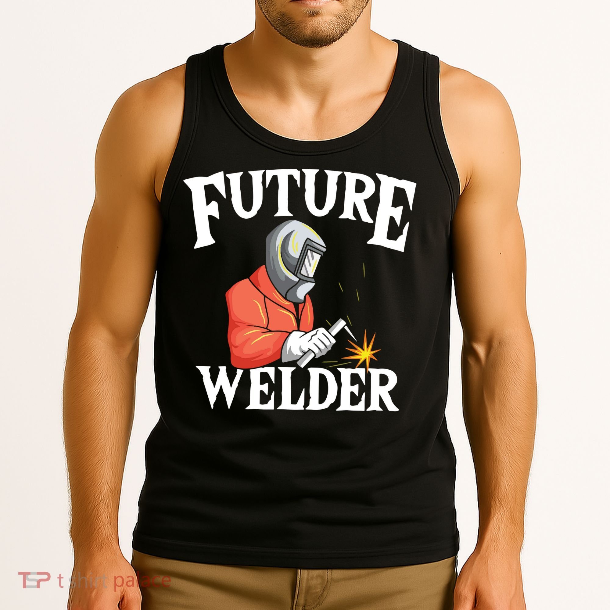 Future Welder Welding Helmet Metal Fabrication Fusing MIG Tank Top