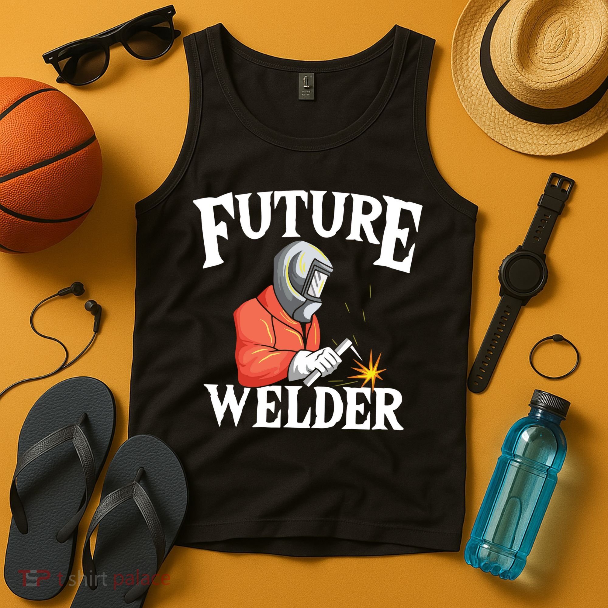 Future Welder Welding Helmet Metal Fabrication Fusing MIG Tank Top