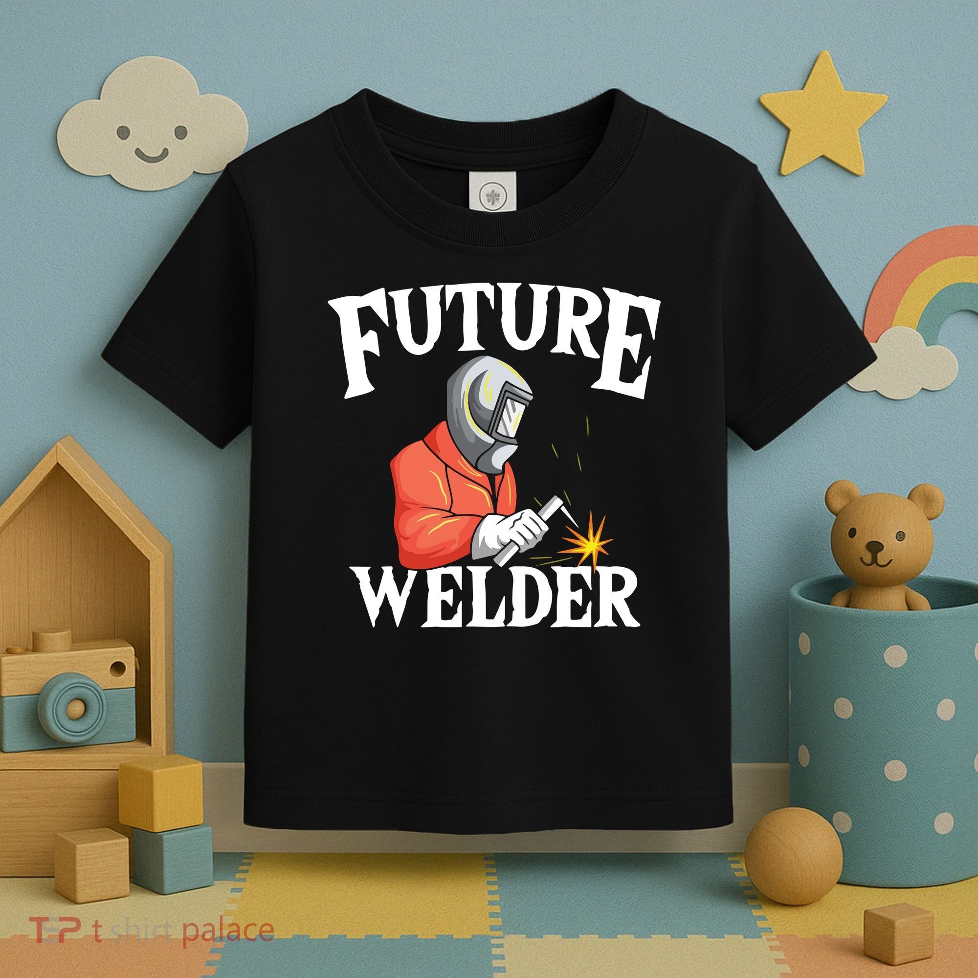 Future Welder Welding Helmet Metal Fabrication Fusing MIG Toddler T-Shirt