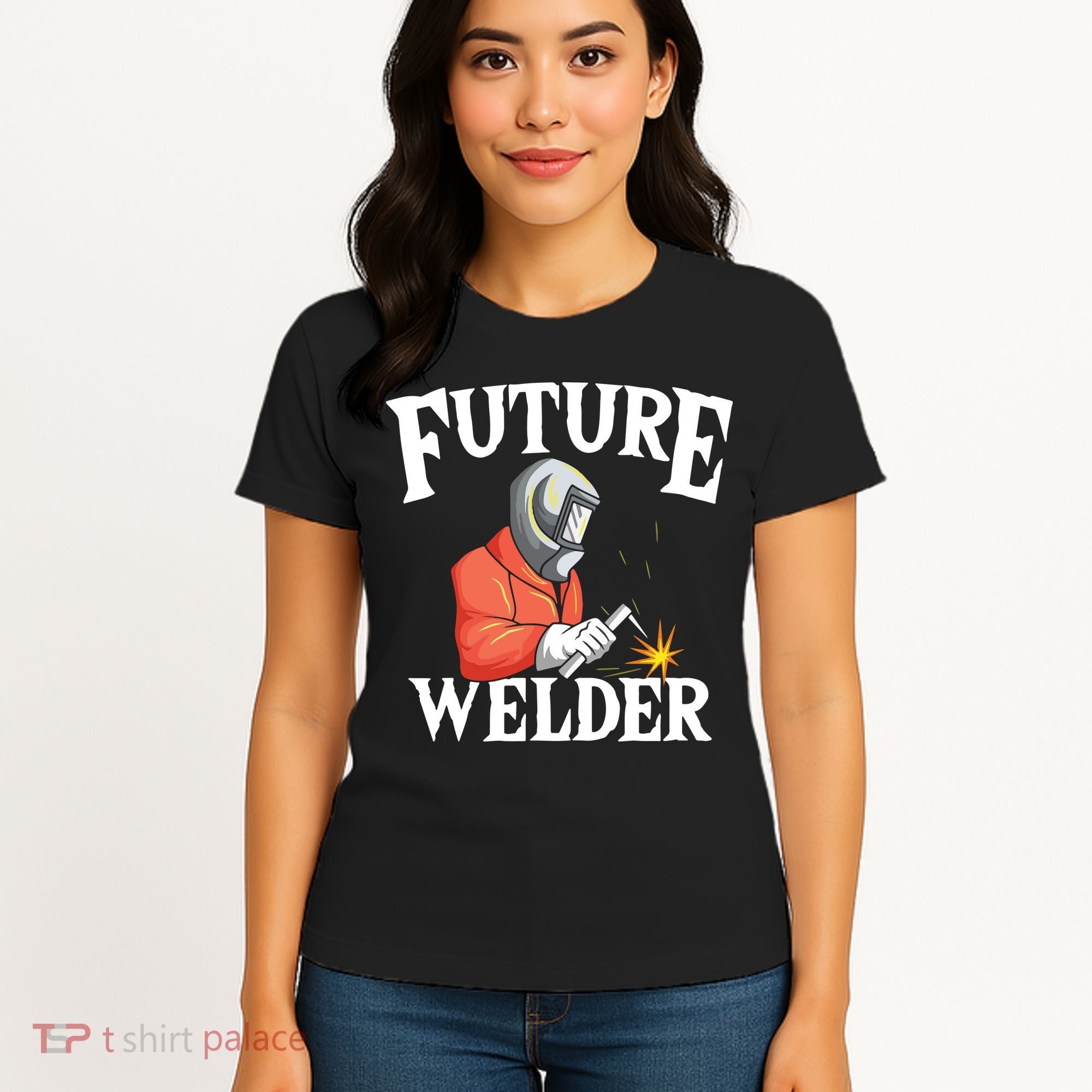 Future Welder Welding Helmet Metal Fabrication Fusing MIG Women's T-Shirt