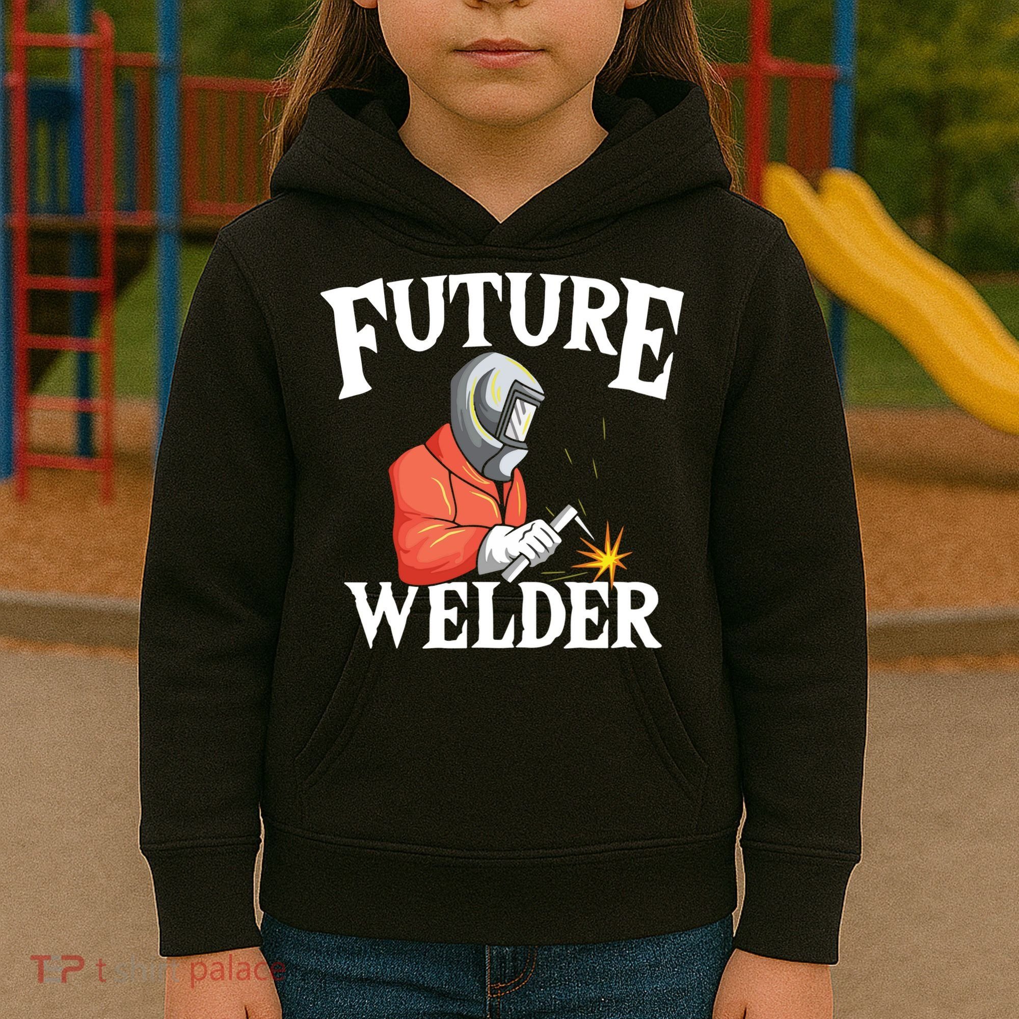 Future Welder Welding Helmet Metal Fabrication Fusing MIG Kids Hoodie